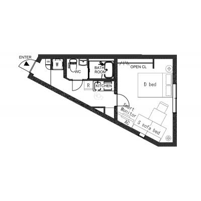 駅から徒歩5分！コンビニも徒歩5分圏内/2026年築/オートロック付きの物件/Ritzy八広 303の間取り図
