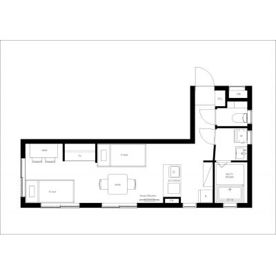 コンビニまで徒歩3分/西新宿五丁目駅から徒歩5分/人気の新宿エリア/Heureux西新宿 301の間取り図