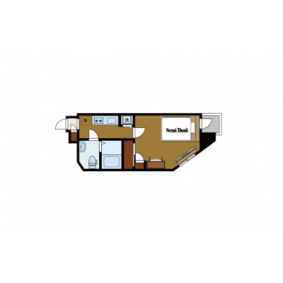 【大久保駅まで徒歩で5分】駅近×静音｜禁煙｜家具家電一式｜個人歓迎｜BraTTo新宿ガーラの間取り図