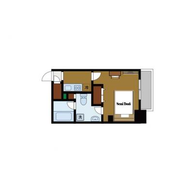【門前仲町駅まで徒歩で2分】駅近×静音｜禁煙｜家具家電一式｜個人歓迎｜BraTTo門前仲町ルッソの間取り図