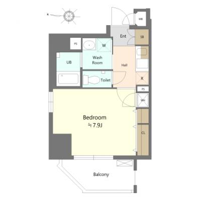 ◢◤◢◤✨ご利用期間全ての賃料が “60％割引”です ✨◢◤◢◤   5月/6月のご予約受付しております。【駅近🚃新大阪駅カラ徒歩4分♪】　クリスタルグランツ新大阪　🚭［No.1144050］の間取り図