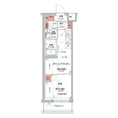 【🌷新生活応援キャンペーン🌷】【禁煙🚭/Wi-Fi無料🌐】マイナビSTAYガーデンエア羽田天空橋　106の間取り図