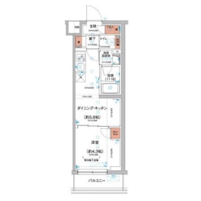 【🌷新生活応援キャンペーン🌷】【禁煙🚭/Wi-Fi無料🌐】マイナビSTAYガーデンエア羽田天空橋　107の間取り図