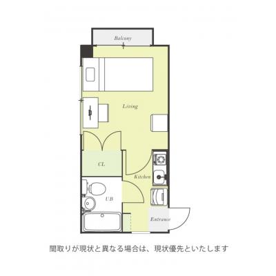 ユニオンマンスリー一之江１　203　1K・シングル☆【禁煙ルーム】人気の角部屋！女性も安心の室内洗濯機＆デスク・チェア＆たっぷり収納2ドア冷蔵庫など生活家電のあるお部屋■選べるWi-Fi格安レンタル中の間取り図