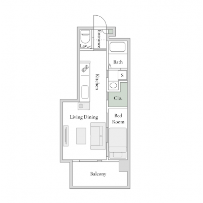 ホテルライクな高品質築浅マンション　イーストテラス下荒田TheReinSuites302の間取り図