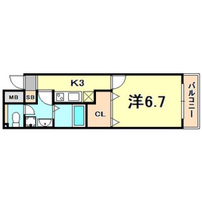 トラスト三宮31【三宮駅・新神戸駅徒歩圏内！追炊あり！】 の間取り図