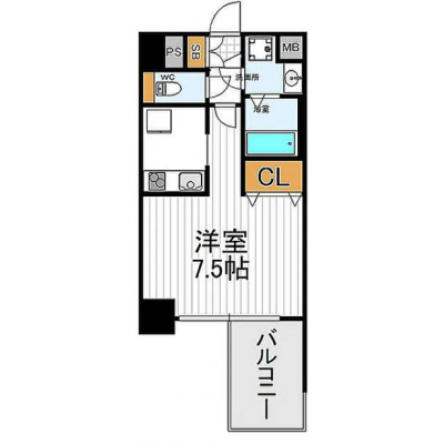 トラスト上本町1【上本町駅・鶴橋駅どちらの駅にも徒歩圏内】の間取り図