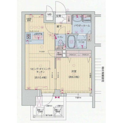 Osaka Metro谷町線「四天王寺前夕陽ヶ丘」駅　徒歩6分　Wi-Fi無制限が無料！　●ラルステイ四天王寺前夕陽ヶ丘の間取り図