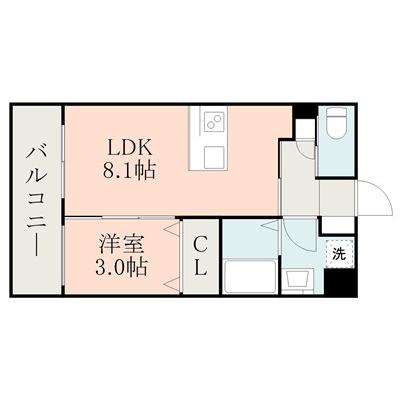 マンスリー光の森6の間取り図