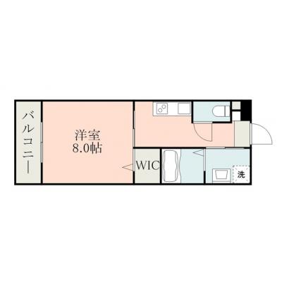 マンスリー大津町4の間取り図