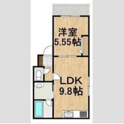 【千歳】COSOJIマンスリー千歳東郊Ⅱ★駐車場完備★Wi-Fi無料/家具新品/車でのアクセス抜群！の間取り図