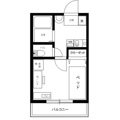 マンスリーステージ松戸【インターネット（WIFI対応）無料！管理費無料！！独立洗面台付！】の間取り図
