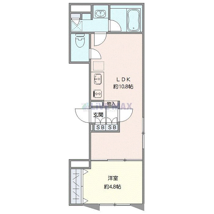 グッドステイ茗荷谷NORTHアローズ▲『禁煙ルーム・1LDK・37平米・追い焚き機能・独立洗面・浴室乾燥付』【デラックス】の間取り図