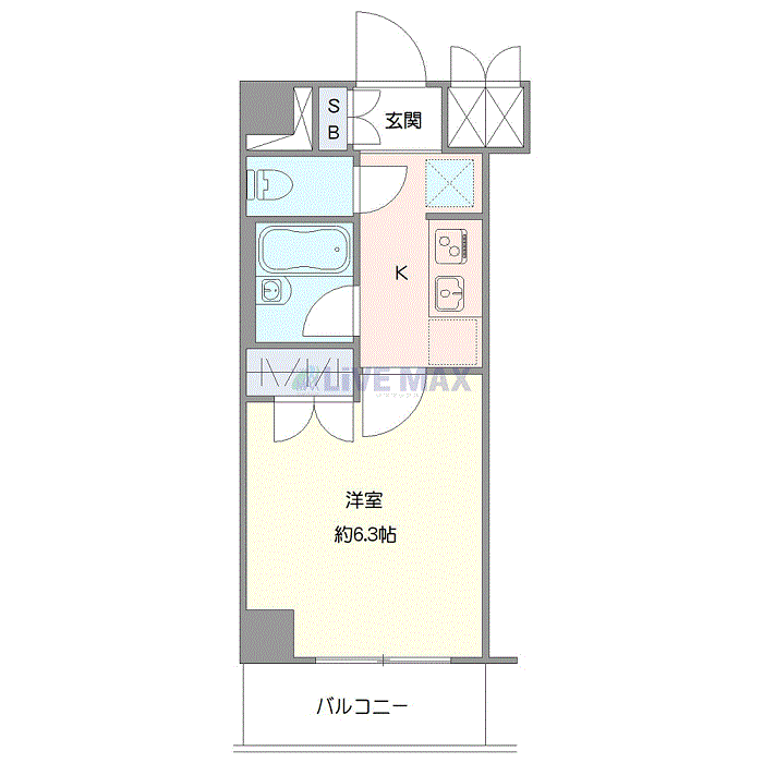 グッドステイ町田SOUTHステージ◎『禁煙ルーム・駅3分・追い焚き機能・浴室乾燥付』【ベーシック】の間取り図