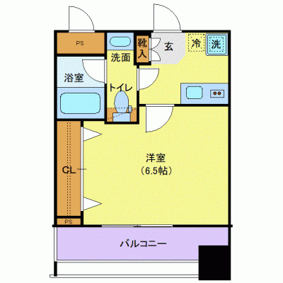 OneLife西横浜レシア【★オートロック・バストイレ別・独立洗面台・浴室乾燥機付き】の間取り図