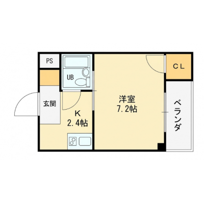 【吉田駅徒歩3分】💼カバン一つで新生活スタート✨家具家電充実＆Wi-Fi完備で快適ステイ🏠の間取り図
