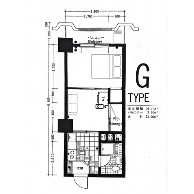 『ワールドポテンシャル北綾瀬』📶Wi-Fi無料｜🛋️家具家電付き✨の間取り図
