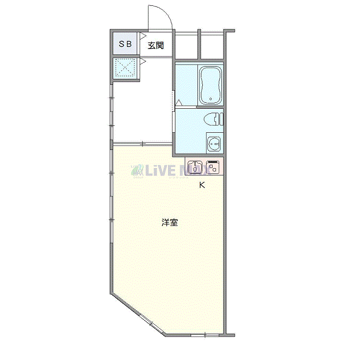 マンスリーリブマックス東武東上線大山SOUTH●『禁煙ルーム・1R・35平米』【Wi-Fi無制限・追い焚き機能・浴室乾燥付】≪プレミアムシリーズ≫の間取り図