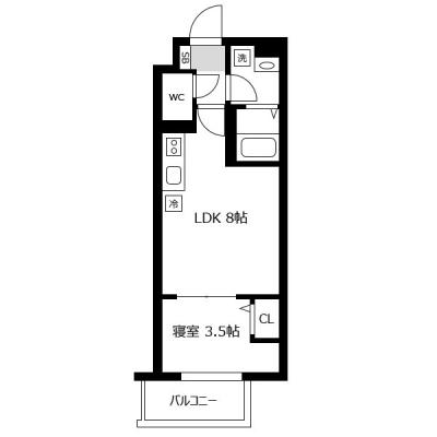 【おためしSALE：入居期間限定のお部屋だからお得！】1日あたり3670円！（60%OFF） ｜ アットインドーム前AB3の間取り図
