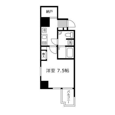 【おためしSALE：入居期間限定のお部屋だからお得！】アットイン肥後橋1-1の間取り図