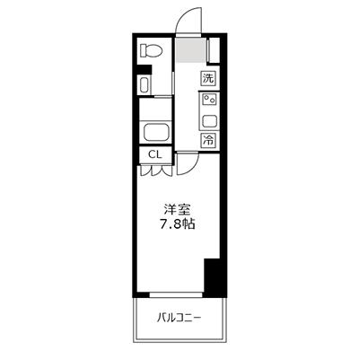 【おためしSALE：入居期間限定のお部屋だからお得！】1日あたり3730円！（50%OFF） ｜ アットイン江坂1-2の間取り図