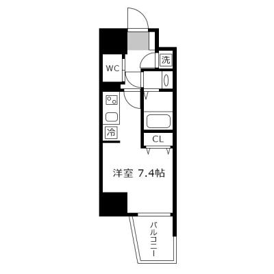 アットイン梅田10-1【おためしSALE】の間取り図