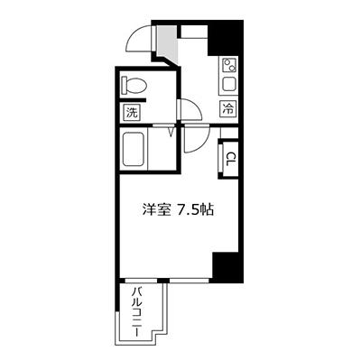 アットイン肥後橋1-3【おためしSALE】の間取り図