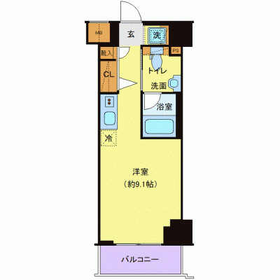 OneLife東神奈川パシエ【★Wi-Fi無制限・バストイレ別・独立洗面台・浴室乾燥機付き】の間取り図