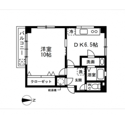 マンスリー内灘　【地元不動産会社が運営・金沢医科大学徒歩すぐ！・家具・家電・Wifi駐車場付き・すぐ暮らせるマンスリー】の間取り図