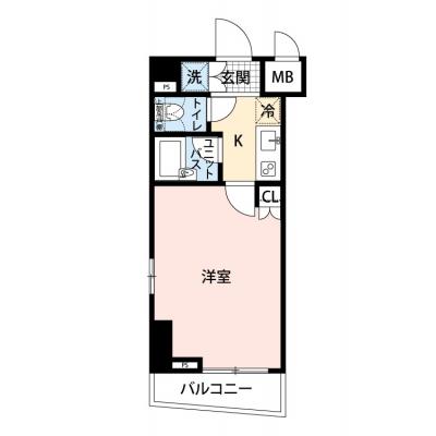 【🎉初期費用オフ｜お得なキャンペーン】【禁煙🚭/Wi-Fi無料🌐】マイナビSTAYミライエ下北沢グランドアベニュー　801の間取り図