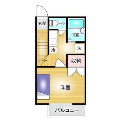 コスパだけじゃない“快適さ重視”マンスリータウン【Wi-Fi無料】ＭＴ伊勢崎境伊与久A205の間取り図