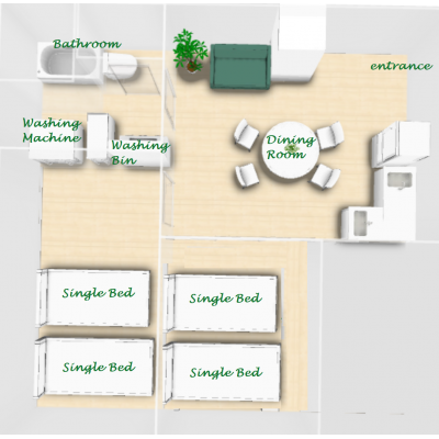 ever Inn Roppongiの間取り図