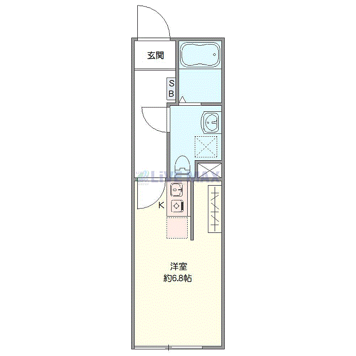 マンスリーリブマックス下高井戸駅前with◎『禁煙ルーム・オープン収納』【Wi-Fi無制限・独立洗面・浴室乾燥付】≪エクセレントシリーズ≫の間取り図