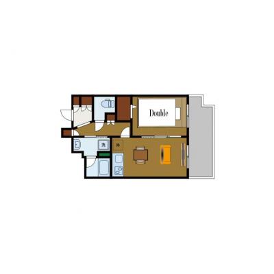 BraTTo桜上水イーリス【5月入居可🔥】桜上水駅から5分｜家具家電一式新品🌟｜出張歓迎｜の間取り図