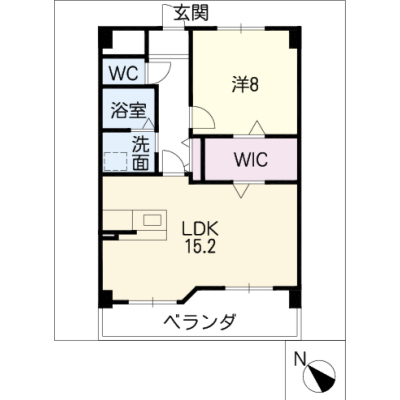 アルDEスリー鈴鹿　PlusOne　202の間取り図