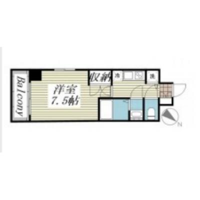 【🎉初期費用オフ｜お得なキャンペーン】【禁煙🚭/Wi-Fi無料🌐】マイナビSTAY勝どき　1106の間取り図