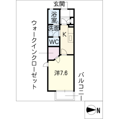 アルDEスリー小牧コンフォート　B101の間取り図