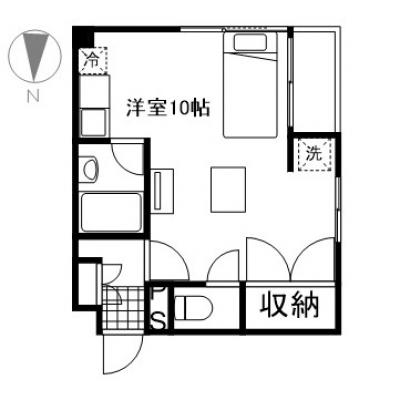マンスリーマンション本町Ⅰ【シモンズマットレス採用でホテルのような寝心地、インターネット無料・追加料金なし、オートロック付きで安心、宅配ボックスが便利】の間取り図