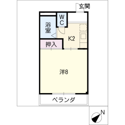 アルDEスリー本星崎　204の間取り図