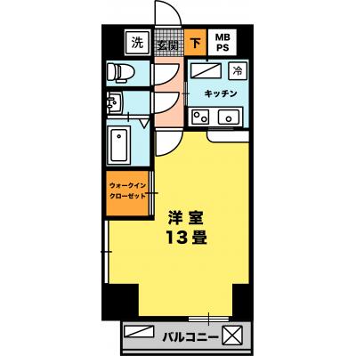 【天文館徒歩7分・洗面台独立・2口コンロ・無料Wi-Fi・1DK】スマイルウィークリーマンションの間取り図