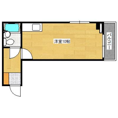 八宝ビル307（JR西広島駅徒歩3分・TVモニターホン・周辺飲食店多数）の間取り図