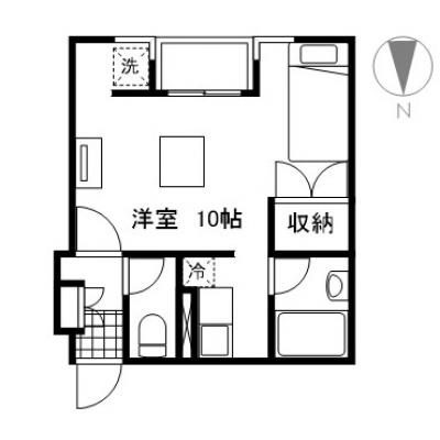 マンスリーマンション本町Ⅰ【シモンズマットレス採用でホテルのような寝心地、インターネット無料・追加料金なし、オートロック付きで安心、宅配ボックスが便利】の間取り図