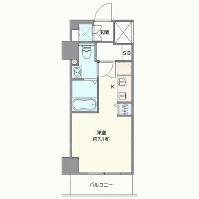OneLife菊名NORTHステイ【★オートロック・バストイレ別・独立洗面台・浴室乾燥機付き】の間取り図
