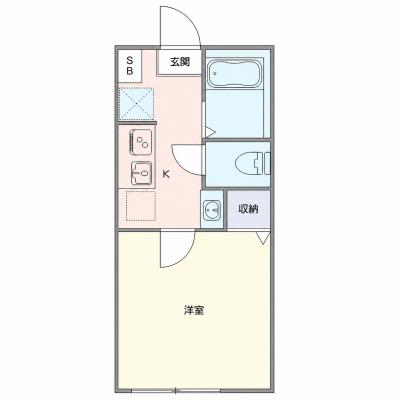 OneLife根岸公園フィーネ【★1名入居・Wi-Fi無制限・バストイレ別・独立洗面台・浴室乾燥機付き】の間取り図