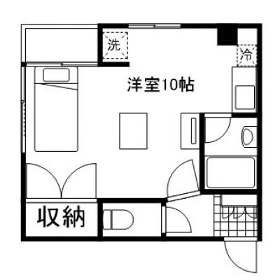 マンスリーマンション本町Ⅰ【シモンズマットレス採用でホテルのような寝心地、インターネット無料・追加料金なし、オートロック付きで安心、宅配ボックスが便利】の間取り図