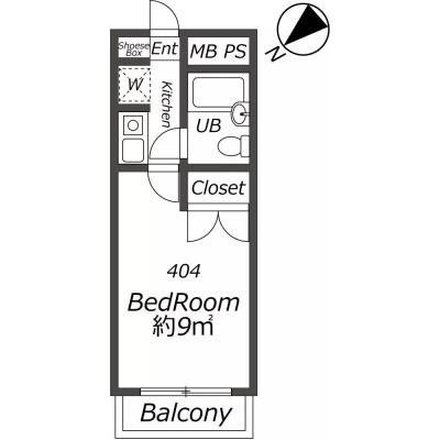 プレール方南町 404の間取り図