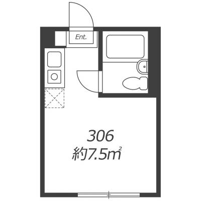 パークサイドパレス 306の間取り図