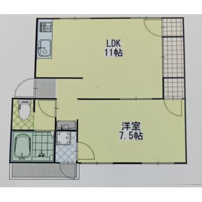 🌈賃料半額🌈高速播但連絡道路『花田IC』車９分🚗法人様大歓迎🎉近隣スーパー・コンビニと便利な広々１LDK【M089】の間取り図