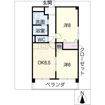 アルDEスリー鈴鹿イオンモール PlusOne　1Aの間取り図