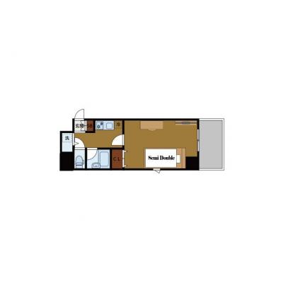 BraTTo東新宿ヴェルト【駅近で移動ラクラク🚃】新大久保駅まで徒歩3分｜家具家電付き｜出張・通勤に便利♪｜の間取り図